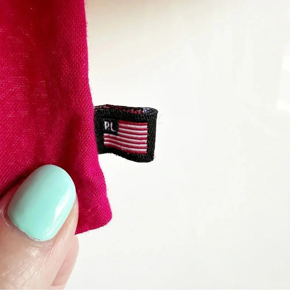 Ralph Lauren Polo Jeans Co Button Front Shirt Front Pockets Size Medium Hot Pink - Picture 8 of 9